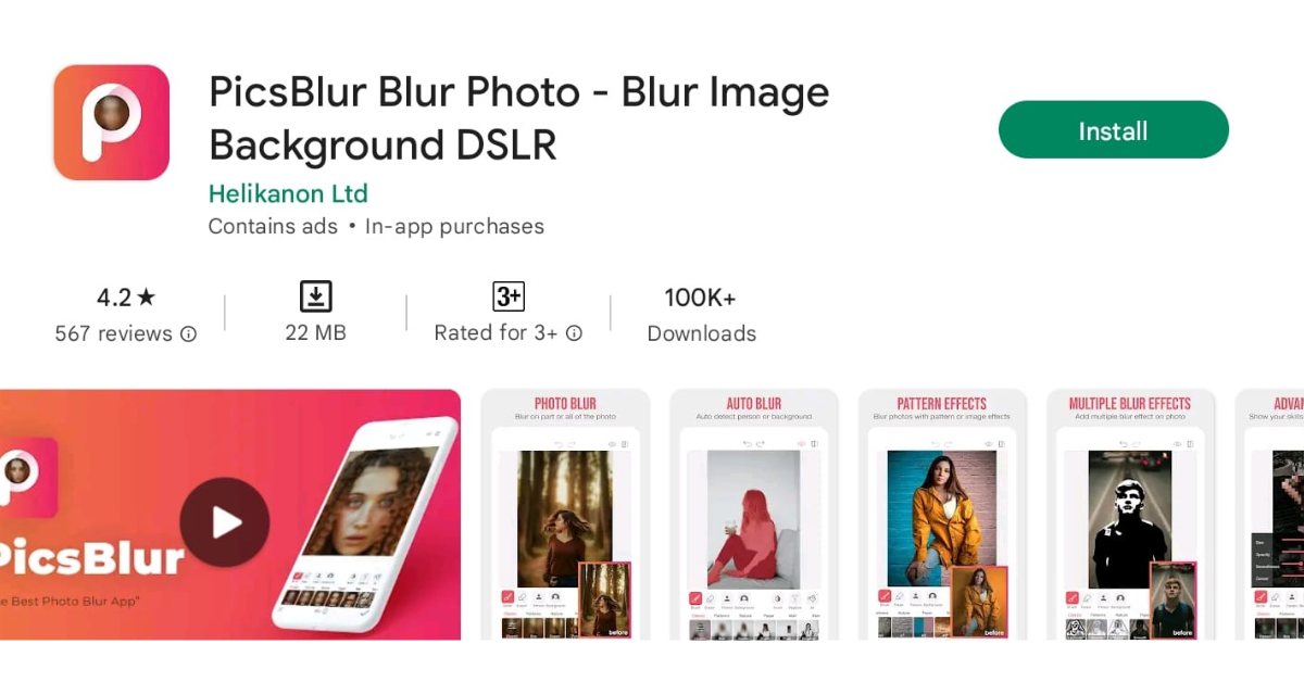 Aplikasi Blur Wajah PicsBLur
