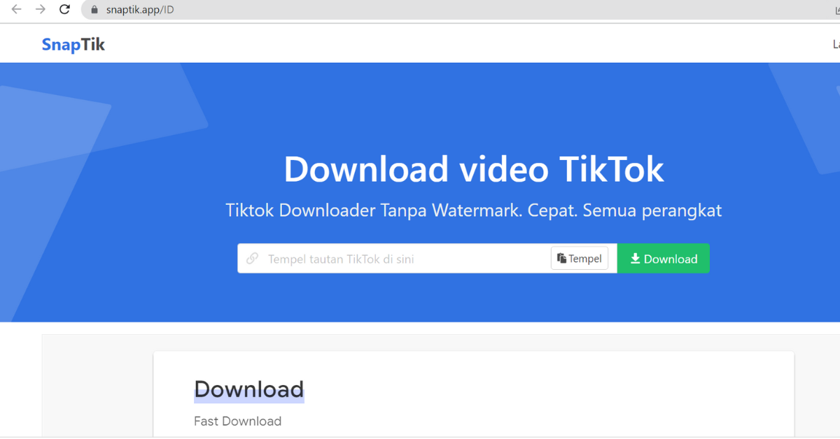 aplikasi download Tiktok